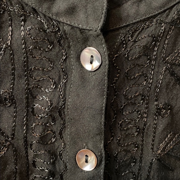 “5/$20” Parsley & Sage black button up sleeveless blouse size 1X - Picture 4 of 10